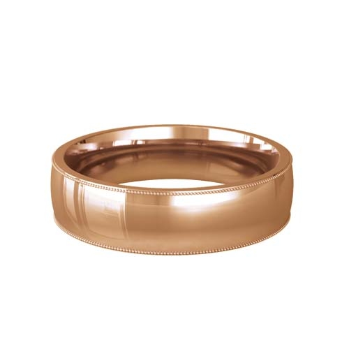 Patterned Designer Rose Gold Wedding Ring - Felicita